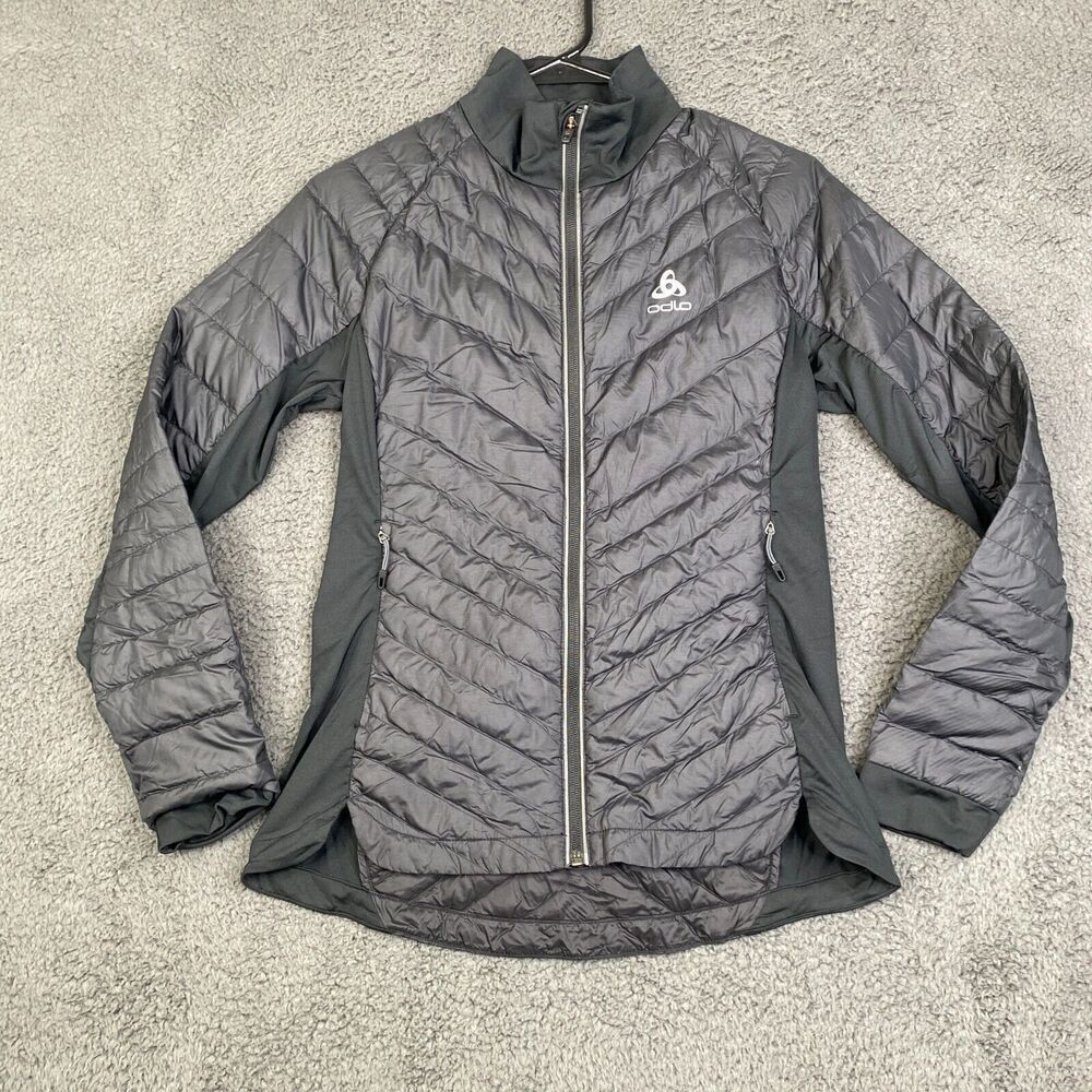 Odlo Puffer Jacket Womens Small Black N-Thermic Hybrid Zip Up